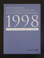 Jahressammlung Bund 1998 Mit Ersttagssonderstempel - Collezioni Annuali