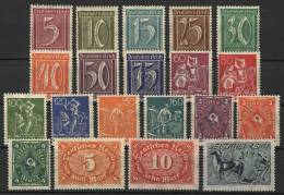 177-196 Ziffern, Arbeiter Etc., WZ 2 Waffeln, 20 Werte Kompl. Postfrisch ** - Nuovi