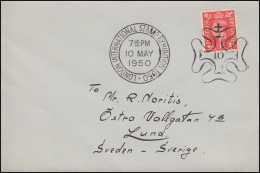 England-Brief Mit SSt Internationale Briefmarkenausstellung LONDON 10.5.1950 - Philatelic Exhibitions