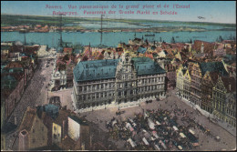 Ansichtskarte Antwerpen / Anvers Panorama Großer Markt Und Schelde, 29.4.1924 - Sonstige & Ohne Zuordnung