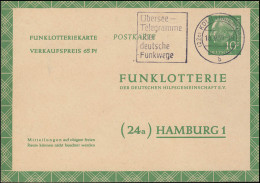 Funklotterie-Postkarte FP 6 Heuss KÖLN-LINDENTHAL 18.9.1959 - Andere & Zonder Classificatie