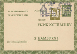 Funklotterie FP 9 Dürer 10 Pf. Passende Zusatzfrankatur 347y, MÜNSTER 10.10.63 - Autres & Non Classés