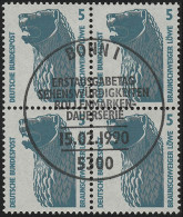 1448u SWK 5 Pf Viererblock ESST Bonn - Used Stamps