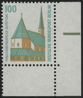 834 SWK 100 Pf Ecke Ur ** Postfrisch - Unused Stamps