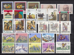 984-1010 Liechtenstein Jahrgang 1990 Komplett, Postfrisch - Neufs