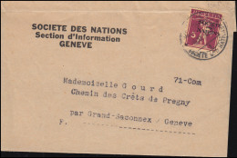 Völkerbund (SDN) 16x Tellknabe EF Auf Orts-Streifbandsendung GENF 15.12.1930 - Dienstmarken