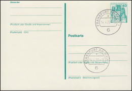 P 121 BuS 40 Pf Strichlinien, VS-O Frankfurt PLZ 6 - Cartes Postales - Neuves