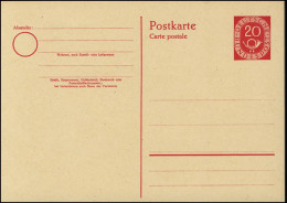 P 13 Posthorn 20 Pf Ohne Druckvermerk ** Wie Verausgabt - Cartes Postales - Neuves