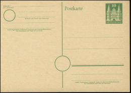 P 7 Holstentor Lübeck 10 Pf Teilstrich Mittig ** - Cartes Postales - Neuves