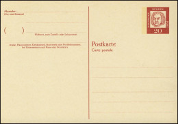 P 68 Bach 20 Pf Antiqua, Mit Beidruck ** Wie Verausgabt - Cartes Postales - Neuves