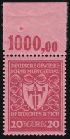 204b P OR Gewerbeschau 20 M Seltene Farbe, Glatte Gummierung, Ungefalteter OR ** - Neufs