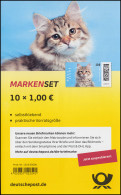 FB 124 Beliebte Haustiere: Katze, Folienblatt 10x 3751, ** - 2011-2020