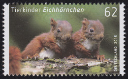 3124 Tierkinder - Eichhörnchen Nassklebend, Postfrisch ** - Ungebraucht