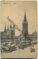 Halle (Saale) - Markt - Verlag Louis Glaser Leipzig - Halle (Saale)