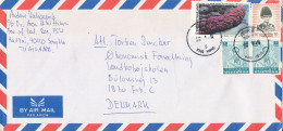 Thailand Air Mail Cover Sent To Denmark Topic Stamps - Tailandia