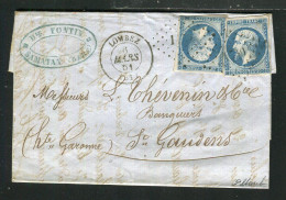 Belle Lettre De Lombez Pour Saint Gaudens ( Haute Garonne 1861 ) - 1849-1876: Période Classique