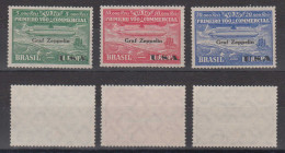 Brazil Brasil 1930 Zeppelin Mi# 4-6 (*) Overprint USA - Airmail (Private Companies)