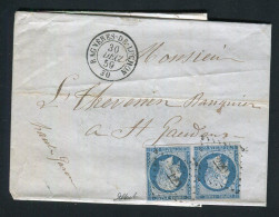 Belle Lettre De Bagnères De Luchon Pour Saint Gaudens ( Haute Garonne 1859 ) - 1849-1876: Classic Period