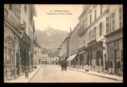 39 - POLIGNY - GRANDE RUE ET CROIX DU DAN - GRAND CAFE - BANQUE SOCIETE GENERALE - Poligny