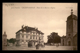 39 - CHAMPAGNOLE - PLACE DE LA MAIRIE ET EGLISE - Champagnole