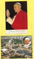 Lot De 4 Cartes - PAPE JOANNES PAULUS P.P II + Salut Du Vatican 1972 - Personajes Históricos