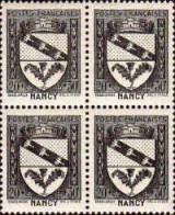 France Poste N** Yv: 526/537 Armoiries De Villes 1.Serie Bloc/bande De 4 - Unused Stamps