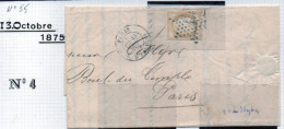 FRANCE N° 55 - (Paris Etoile 4 ) - 1849-1876: Période Classique