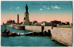 Port - Said - General View And Statue Of Lesseps - Port-Saïd