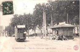 FR66 PERPIGNAN - DF 34 - Gare Des Tramways - Ligne De CANET - Gros Plan - Animée - Belle - Perpignan