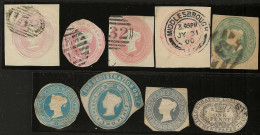 Great  Britain     .   9 Fragments From Postcards    .  O      .     Cancelled - Oblitérés