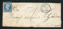 Belle Lettre De Saleich Par Salies Du Salat Pour Saint Gaudens ( Haute Garonne 1858 ) - Variété POSTFS - 1849-1876: Classic Period