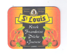 Bierviltje - Sous-bock - Bierdeckel : ST. LOUIS - KRIEK  - FRAMBOISE - PECHE - GUEUZE -LAMBIC  (B 281) - Sous-bocks