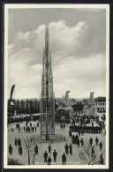 AK Düsseldorf, Reichsausstellung Schaffendes Volk 1937, Haupteingang Mit Leuchtorgel  - Expositions