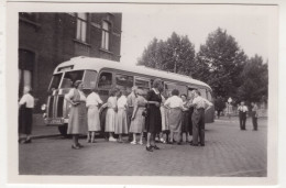 CROSSLEY Autobus: Lekke Band Te Mons - (België/Belgium) - 2-7-1950 - Automobiles