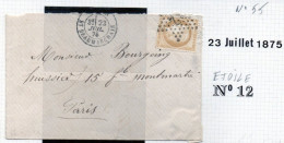 FRANCE N° 55 - (Paris Etoile 12) - 1849-1876: Classic Period