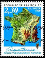 France Poste Obl Yv:2662 Mi:2798 Institut Géographique National (Obl.mécanique) - Gebraucht