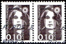 France Poste Obl Yv:2617 Mi:2764 Marianne Du Bicentenaire Briat-Jumelet Paire (Obl.mécanique) - Used Stamps