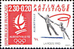 France Poste N** Yv:2633 Mi:2757 Albertville 92 Patinage Artistique - Unused Stamps