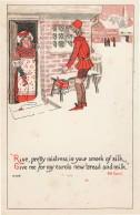 Bread & Milk For Silk Old Carol Christmas Vintage Comic Postcard - Humor