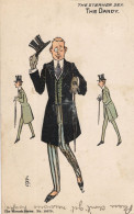 Man Wearing Ladies Shoes Trousers Old Gay Interest LGBT Dandy Comic Postcard - Humor