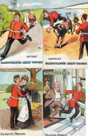 Illustrated Army Orders Volunteering 4x Old Military Comic Postcard S - Humour