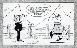 Andy Capp & Flo Lost In Mountains Leave Me Here Forever Comic Postcard - Humour