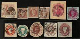 Great  Britain     .   11 Fragments From Postcards    .  O      .     Cancelled - Usados