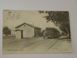 ALGERIE-4-AMEUR EL AIN-LA GARE ANIMEE TRAIN - Andere & Zonder Classificatie