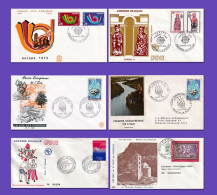 Andorre Français Lot 6 Enveloppes Premier Jour FDC - Lots & Kiloware (max. 999 Stück)