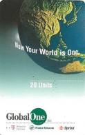 USA: Prepaid GlobalOne - Globe 01/98 - Otros & Sin Clasificación