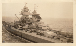 Photo Bateau Marine De Guerre Le Richelieu Entre Casa Et Brest - Bateaux