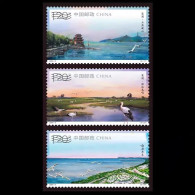 China 2024/2024-9 Chaohu Lake,Landscapes Stamps 3v MNH - Nuovi