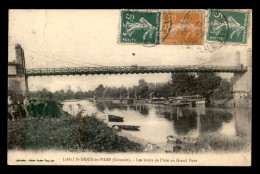 33 - SAINT-DENIS-DE-PILES - LES BORDS DE L'ISLE AU GRAND PONT SUSPENDU - Sonstige & Ohne Zuordnung