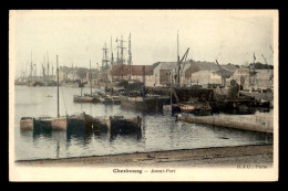 50 - CHERBOURG - L'AVANT-PORT - CARTE ANCIENNE COLORISEE - Cherbourg